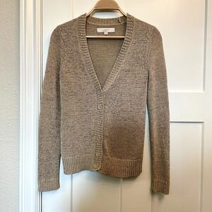 Ann Taylor LOFT Cardigan Size XS Beige Button Sweater Neutral Minimalist Chic